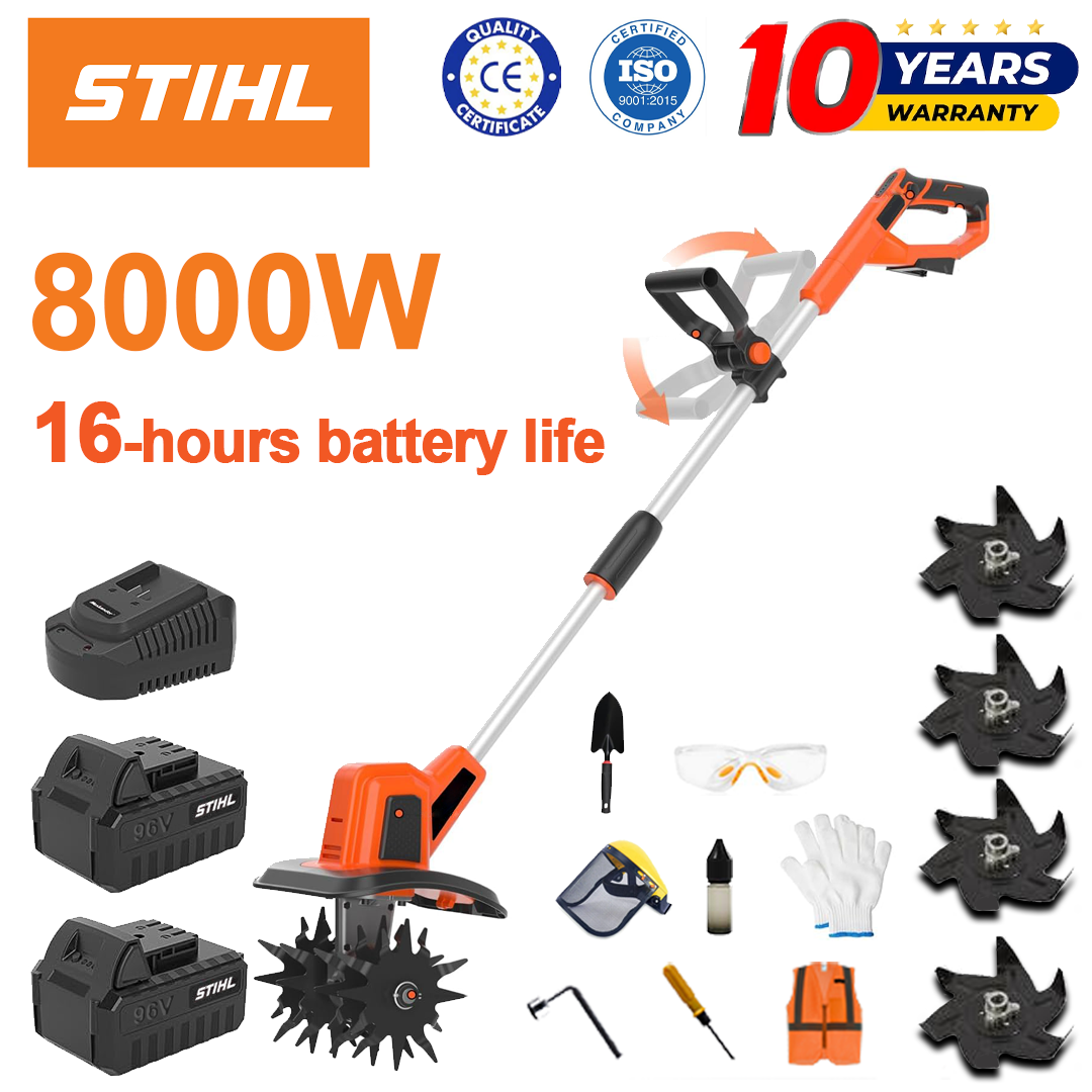 (Výdrž baterie 16 hodin) Pluh 8000 W + lithiová baterie 96 V * 2 ks + rychlonabíječka * 1 ks + lopata * 1 ks + radlice pluhu * 4 ks + různé příslušenství
